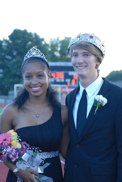 Queen Nia Madison and King Brock Hanson were crowned before the Homecoming football game.