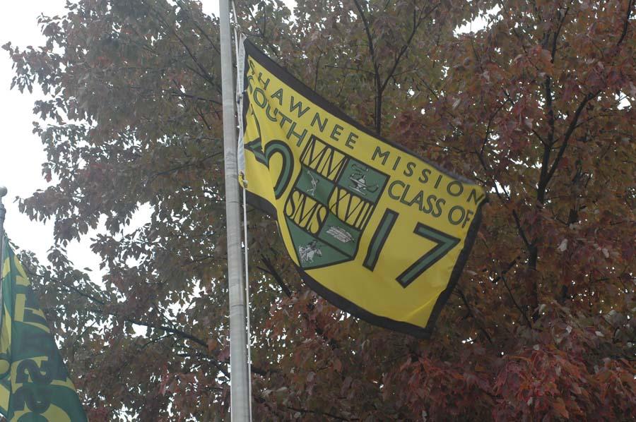 The Class of 2017 flag was one of the five flags in the courtyard that were designed by students in the class. This was the first year south put up class flags and had a ceremony to remember it.