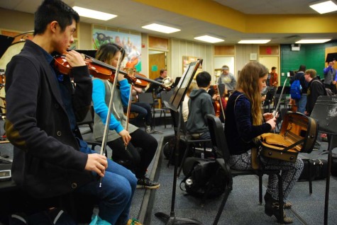 The South orchestra will play with other district schools tonight at their last concert.
