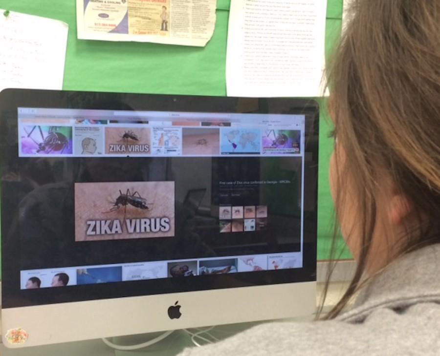 A student is researching the Zika virus.