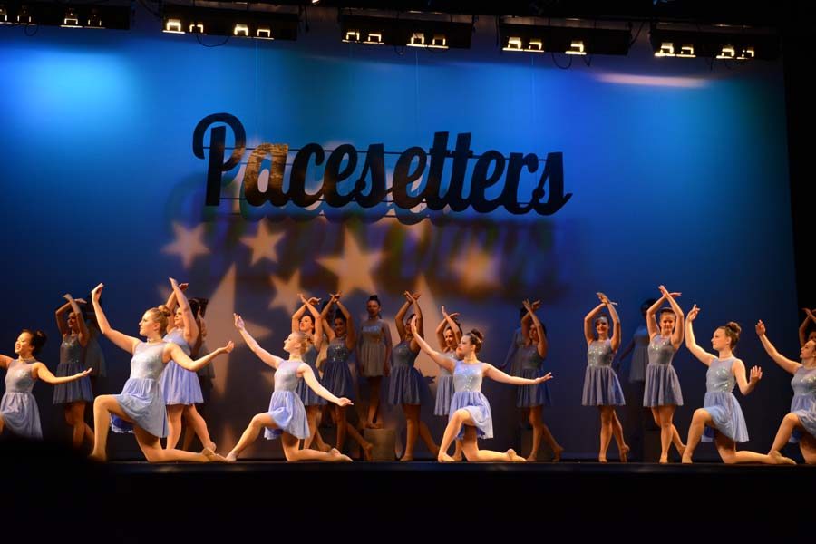 The varsity and JV Pacesetters performed 20 Disney themed dances for the Extravagaza. Specialty dances included Evolution of Dance by SMS Faculty, Confident by Interpersonal Skills Class, I Dont Dance by Pacesetter Dads and Daughters, Good Vibrations by SMS Alumni, and Our House Remix by the Men of South. 