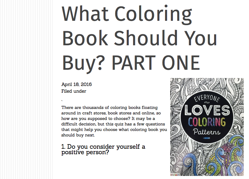 What coloring book should I buy? PART ONE