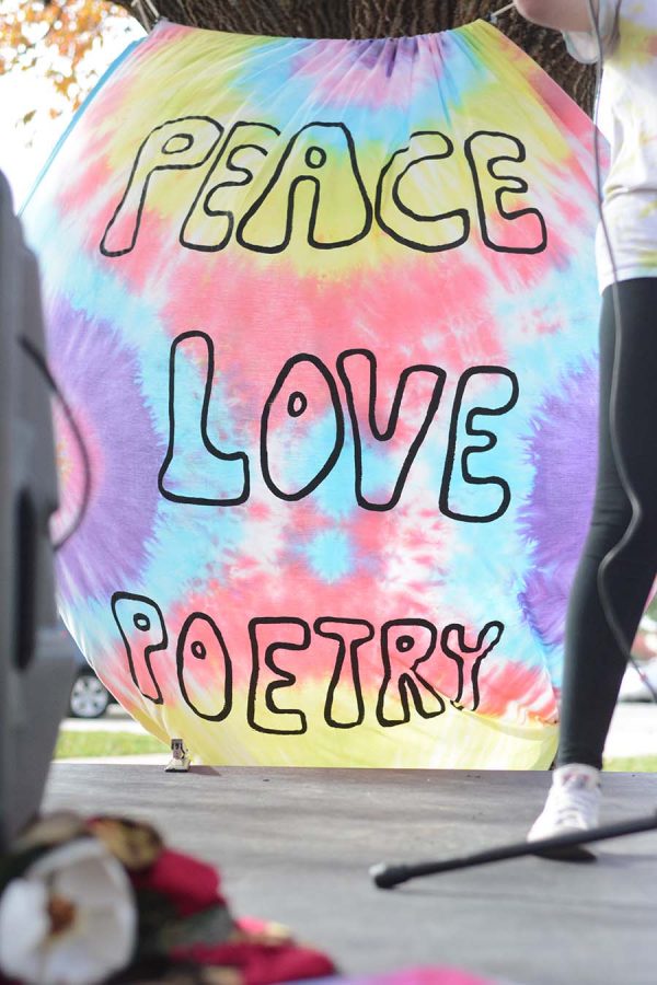 The theme for the second annual poetry slam, on Friday, Oct. 29, was tie dye.