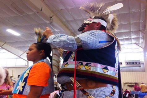 Nya Smith and her family celebrate their heritage by wearing traditional dress “regalia” and going to pow-wows. Smith comes from a long line of Native Americans, and she has family living on a reservation in Arizona.