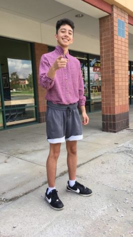 During the summer Jacob Lopez waiting outside of Natural Grocers.