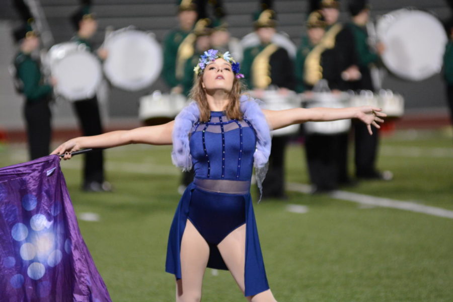 Junior Reese Gilmore as a fairy for the Rompin Stompin Raider Band during the Shawnee Mission District Band Festival. The last showing before the bands competition on October 19, 2019