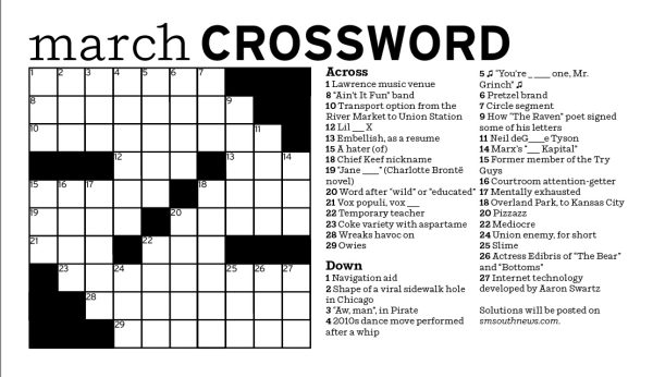 March Crossword Correction