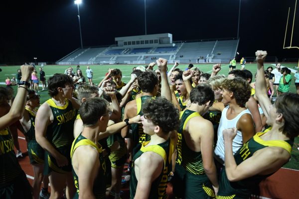 Cross Country team rallies together after time trial.