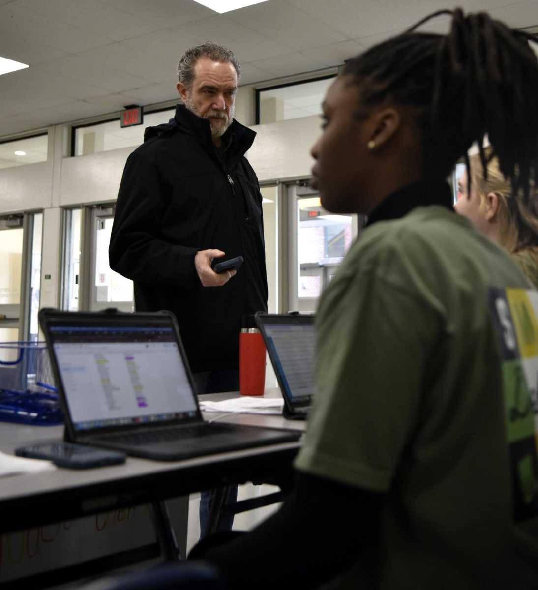 Signing in, one of the judges gets his instructions for judging a novice debate. The judge was in charge of multiple novice debates on December 6.